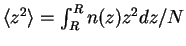 $\langle
z^2\rangle=\int_{R}^R n(z)z^2 dz /N$