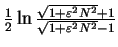 $\frac{1}{2}\ln \frac{\sqrt{1+\varepsilon^2N^2}+1}{\sqrt{1+\varepsilon^2N^2}-1}$